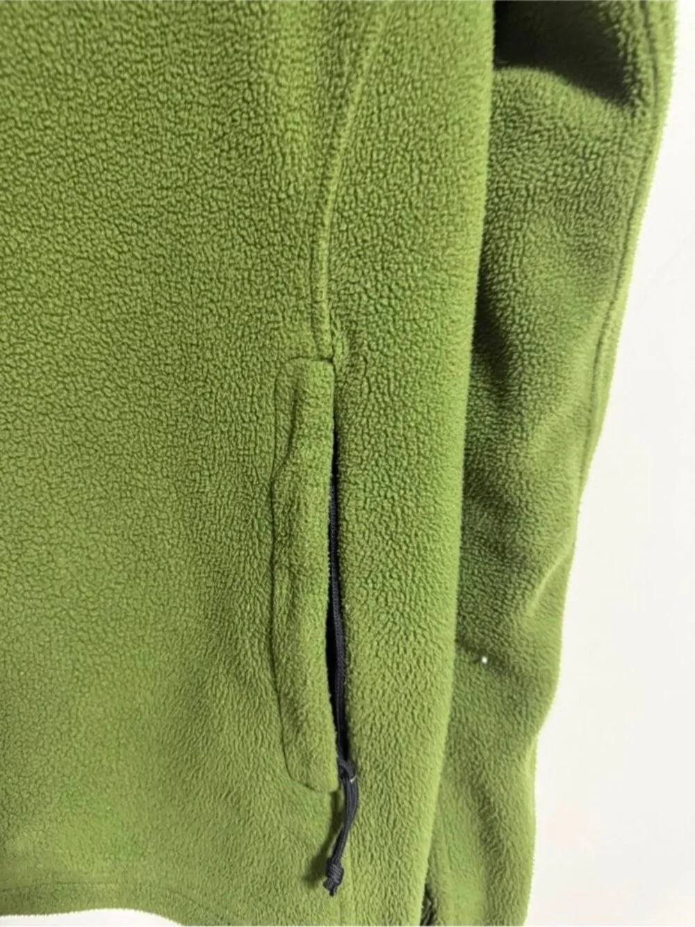 North Face Men’s Small Green Full Zip Fleece Jacket Outdoor Hiking
